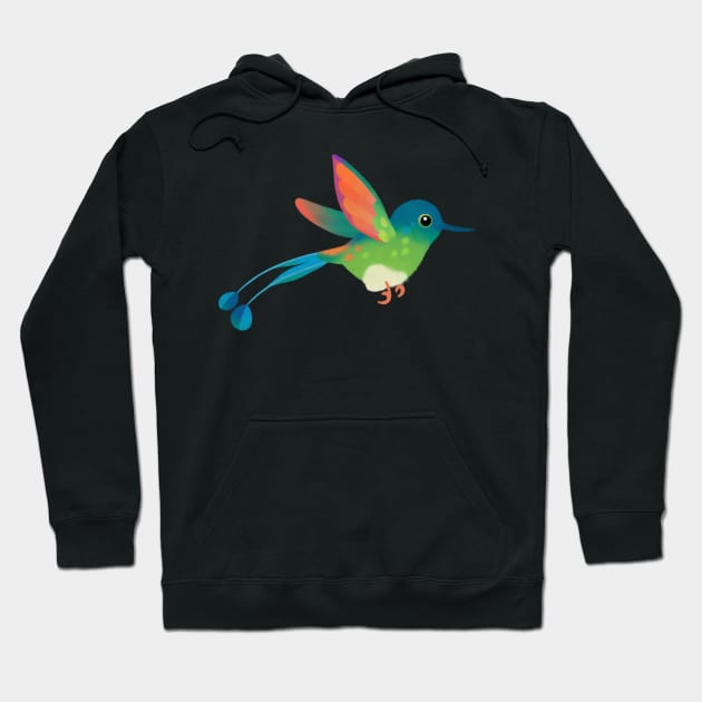 Booted racket-tail hummingbird Hoodie by pikaole